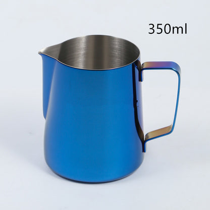 Stainless Steel Milk Frothing Pitcher with Mouth Etched Design
