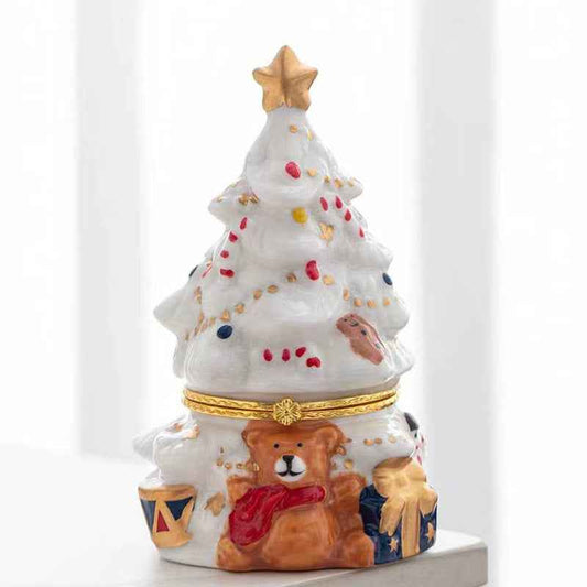 Ceramic Aromatherapy Box Christmas Tree Jewelry Box