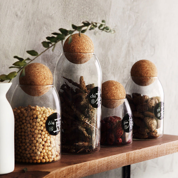 Kitchen Glass Storage Jar - Transparent Food Storage Tank for Freshness and Organization
