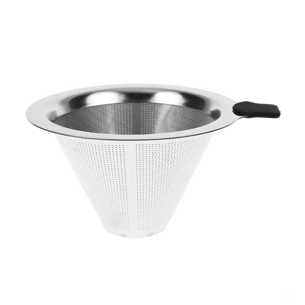 200ml/400ml Stainless Steel Coffee Filter - Reusable Paperless Pour Over Dripper Brewing Tool