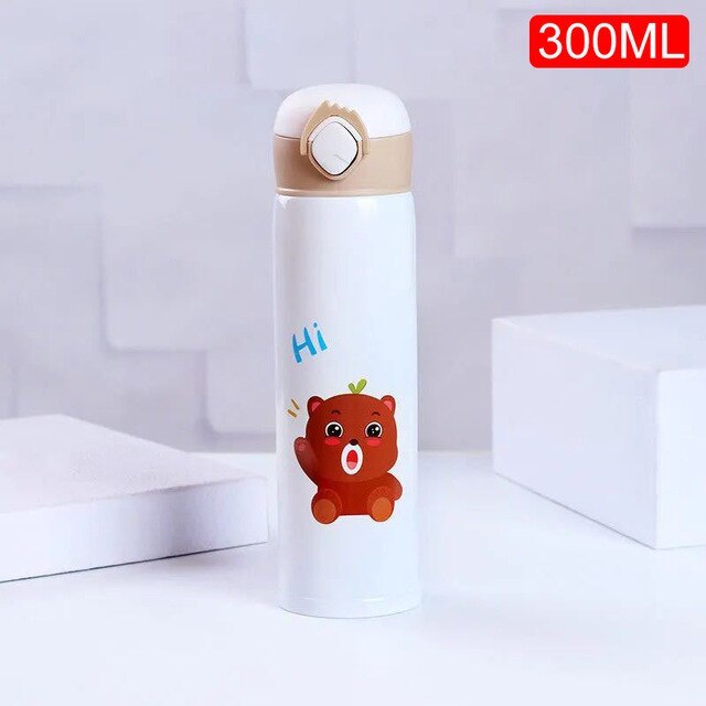 Stainless Steel Vacuum Flask for Kids and Adults - Cartoon Design