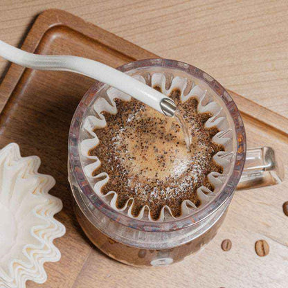 Hand Brewed Coffee Filter Cup - Flat Bottom Brewing for Perfect Cups