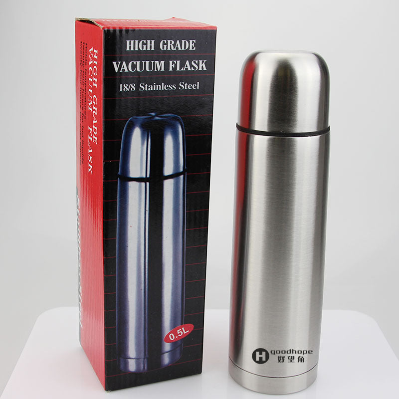 Stainless Steel Vacuum Flask - Insulated Travel Flask for Hot & Cold Beverages
