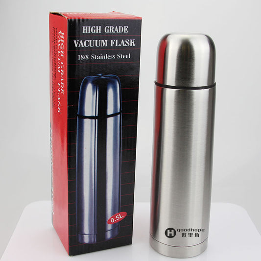 Stainless Steel Vacuum Flask - Insulated Travel Flask for Hot & Cold Beverages