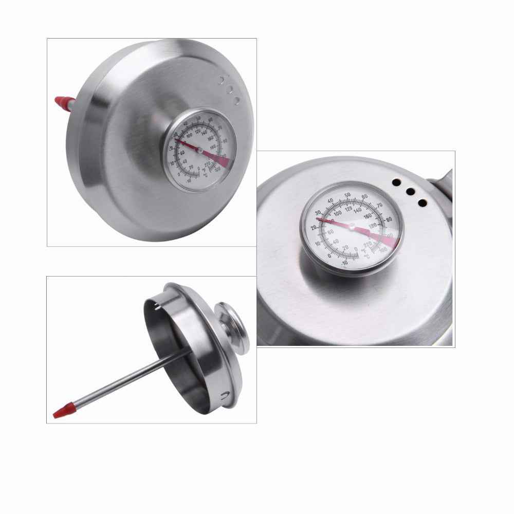 Gooseneck Kettle 304 stainless steel hand punch coffee pot with thermometer