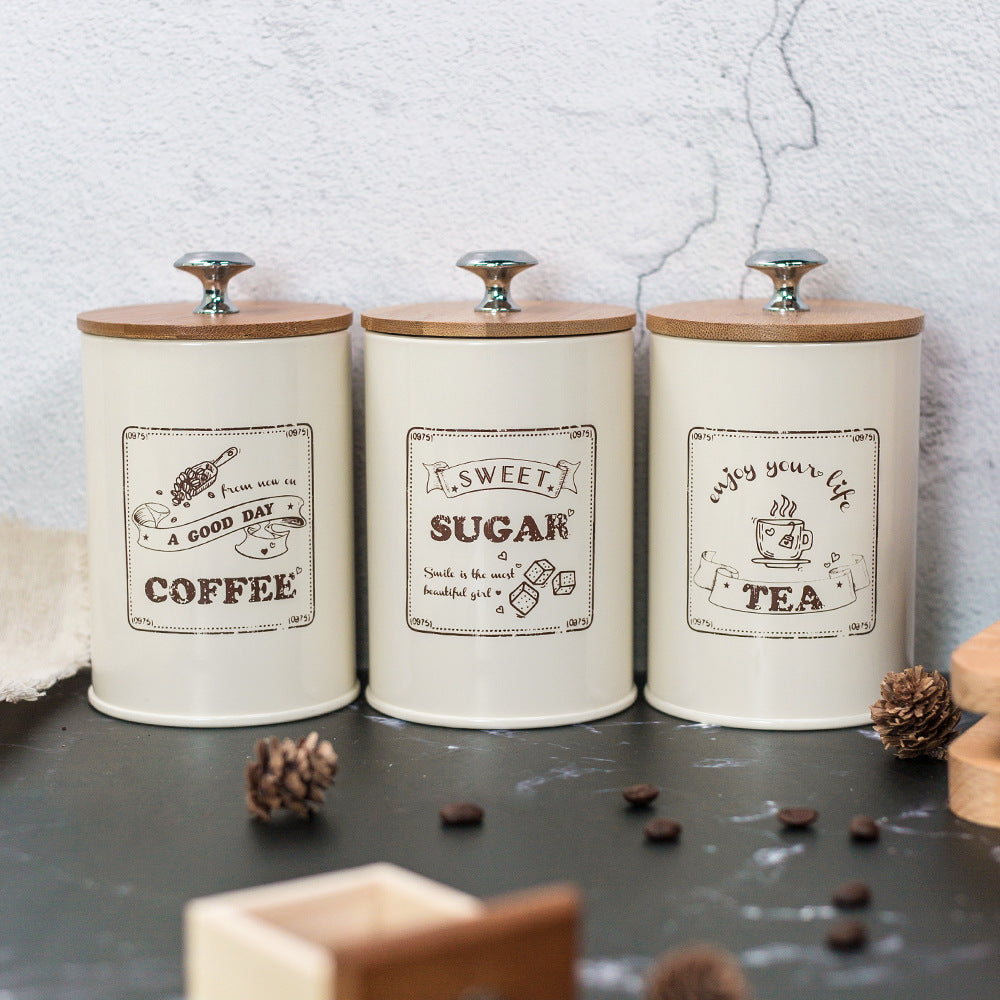 Moisture-Proof Bamboo Storage Jar for Coffee