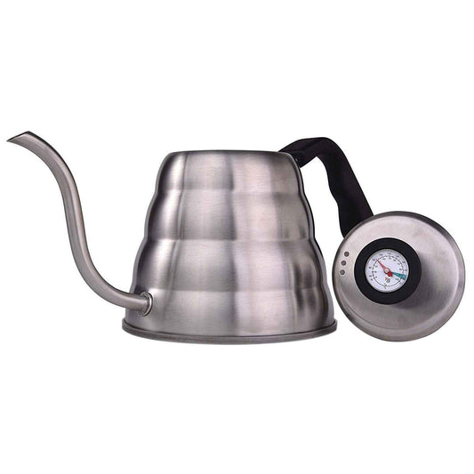 Gooseneck Kettle 304 stainless steel hand punch coffee pot with thermometer