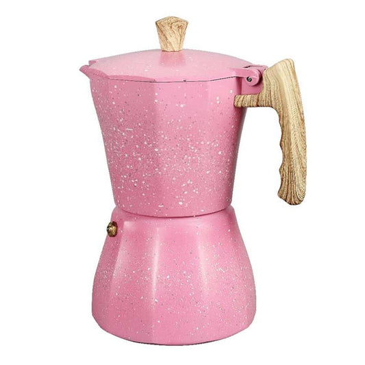 European Aluminum Coffee Pot with Octagonal Design and Coffee Cup