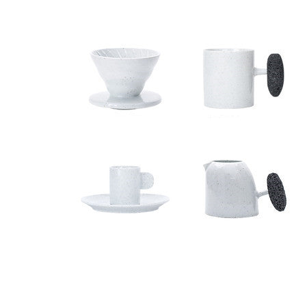 Miyake Handmade Coffee Cup Set - Unique Cappuccino and American Coffee Cups for Coffee Lovers