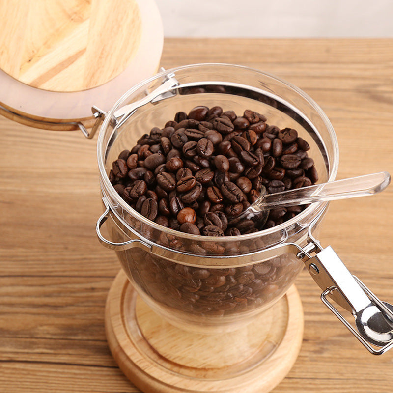 Oak Coffee Bean Canister
