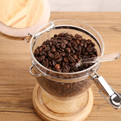 Oak Coffee Bean Canister