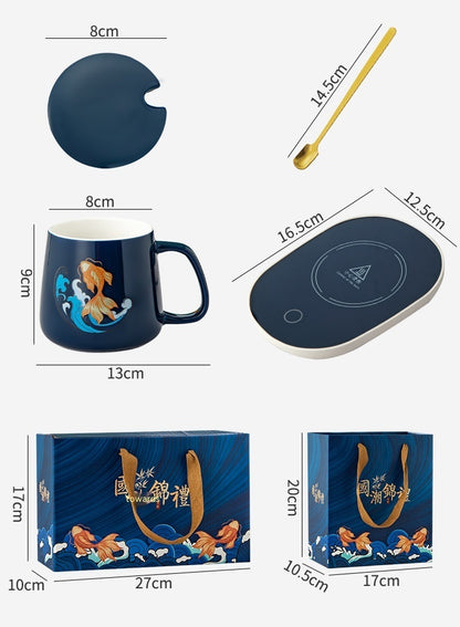 Constant Temperature Ceramic Cup Set Gift Box