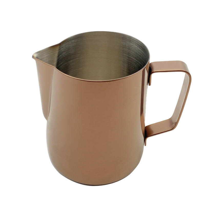 Stainless Steel Milk Frothing Pitcher with Mouth Etched Design