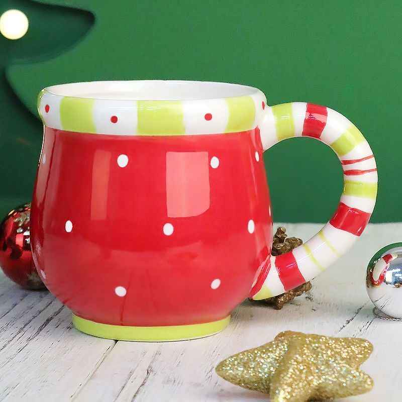 Santa Claus Ceramic Cup Cartoon 3D Hand-painted