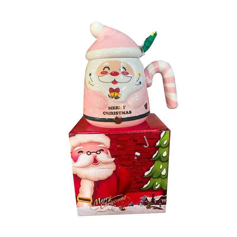 Creative Cartoon Santa Claus Cup Ceramic Cup Christmas Holiday Gift Hand-painted Water Cup Souvenir Mug
