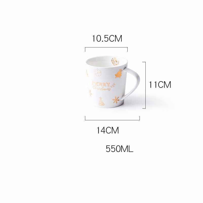 Men's Christmas Mug Large Capacity Ceramic