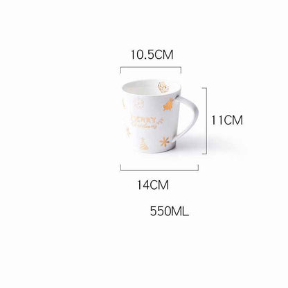Men's Christmas Mug Large Capacity Ceramic