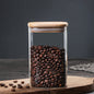 Square Glass Storage Jar - Airtight Transparent Glass Jar for Kitchen Organization
