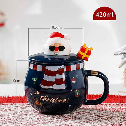 Home Fashion Simple Christmas Style Ceramic Mug
