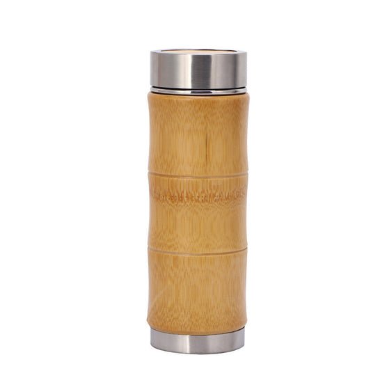Stainless Steel Vacuum Flask - Eco-Friendly Bamboo Insulated Bottle for Sustainable Living