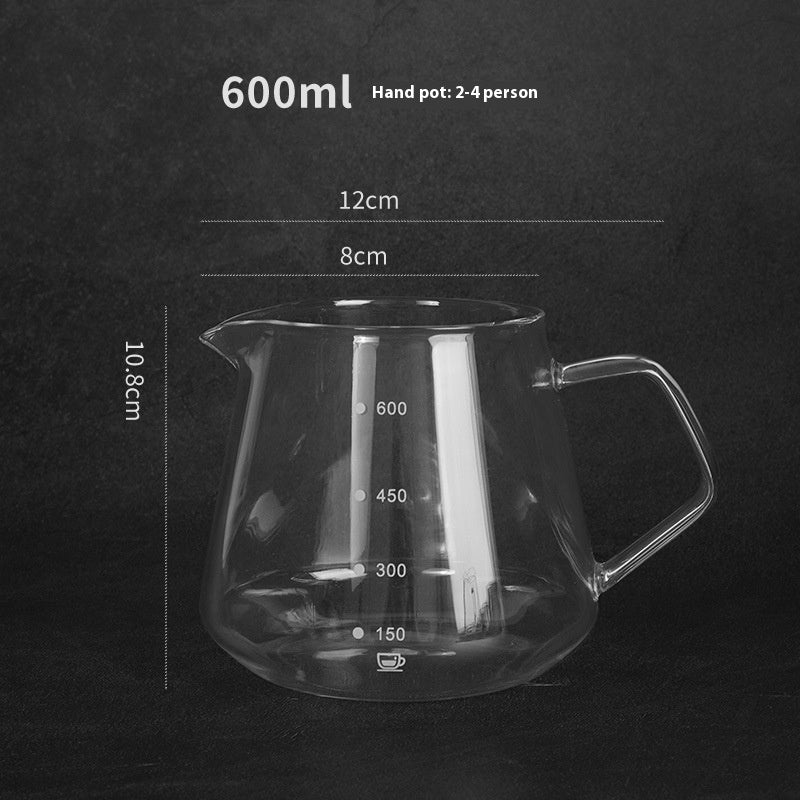 Handmade Coffee Dripper with Borosilicate Glass Filter Cup Set