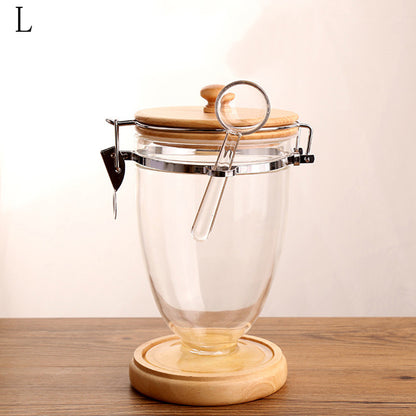 Oak Coffee Bean Canister
