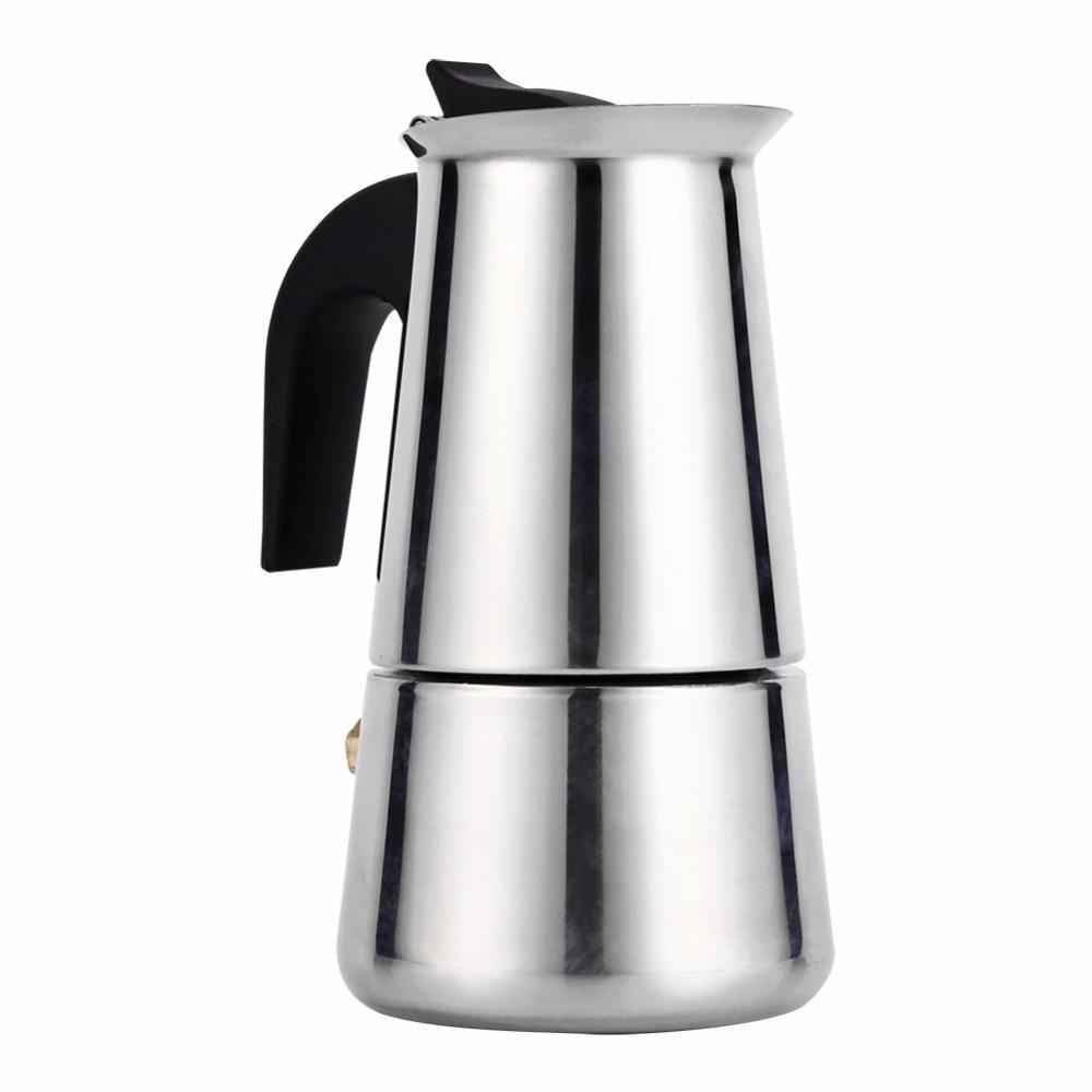 Premium Stainless Steel Moka Pot - Authentic Stovetop Espresso Maker for Rich Coffee Experience
