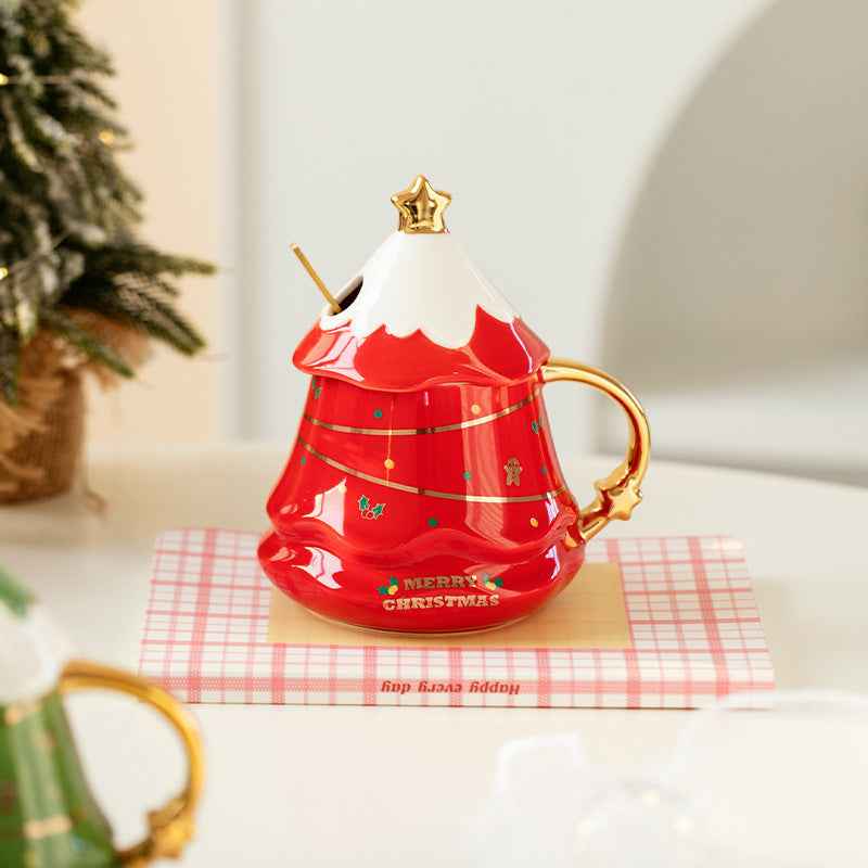 Cute Girl's Heart Mug With Lid Household Cup