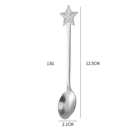 Creative Coffee Holiday Gift Box Stainless Steel Christmas Tableware Spoon