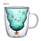 Double-layer Glass Christmas Tree Star Wish Cup High-temperature Resistant Glass Water Cup