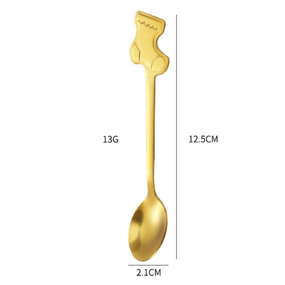 Creative Coffee Holiday Gift Box Stainless Steel Christmas Tableware Spoon