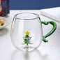 Creative Christmas Fashion Snowman Tree Glass Cup