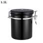 304 Stainless Steel Coffee Bean Storage Jar - Sealed Moisture-Proof Kitchen Storage for Tea and Cereal