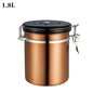 304 Stainless Steel Coffee Bean Storage Jar - Sealed Moisture-Proof Kitchen Storage for Tea and Cereal