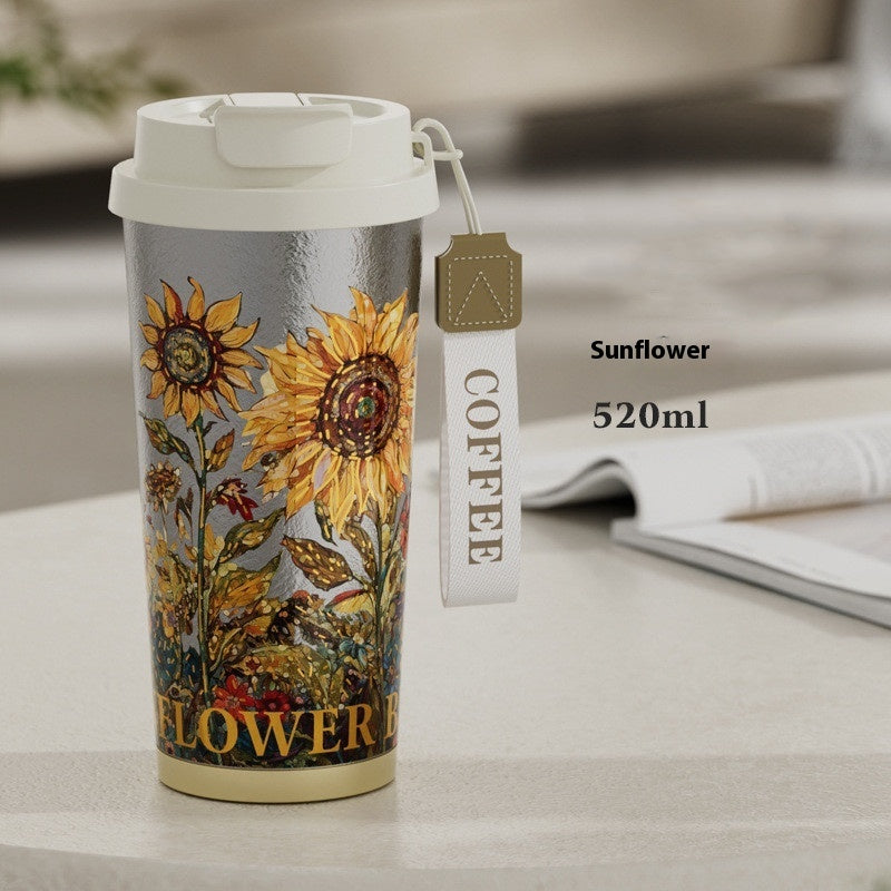 Art Portable Insulated Coffee Mug - Keep Your Drinks Hot or Cold