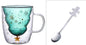 High Borosilicate Christmas Tree Double Glass Water Cup