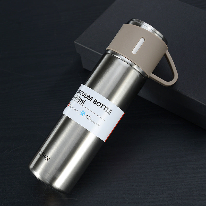 Travel Coffee Insulated Thermos with Cup - Hot & Cold Beverage Companion
