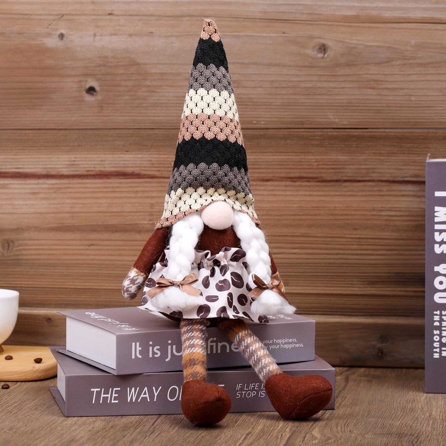 Faceless Doll Hanging Hands Grinding Coffee Christmas