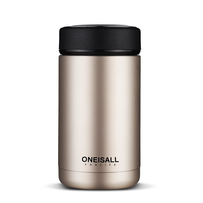 ONE IS ALL Men's 400ml Insulated Stainless Steel Mug - Vacuum Flask for Coffee, Wine & Water
