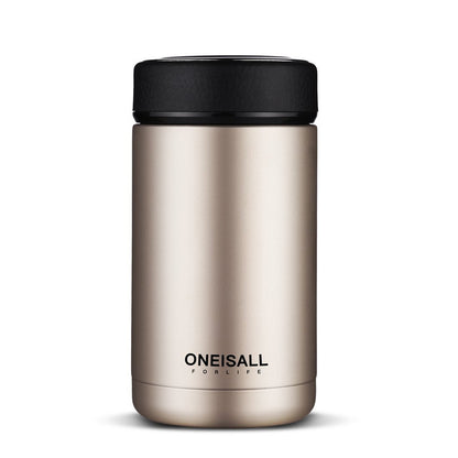 ONE IS ALL Men's 400ml Insulated Stainless Steel Mug - Vacuum Flask for Coffee, Wine & Water