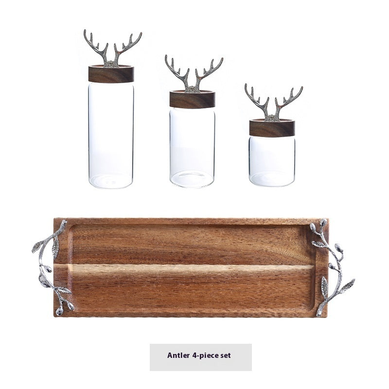 Light Luxury Glass Canister for Tea and Coffee Bean Storage