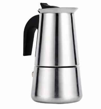 Premium Stainless Steel Moka Pot - Authentic Stovetop Espresso Maker for Rich Coffee Experience