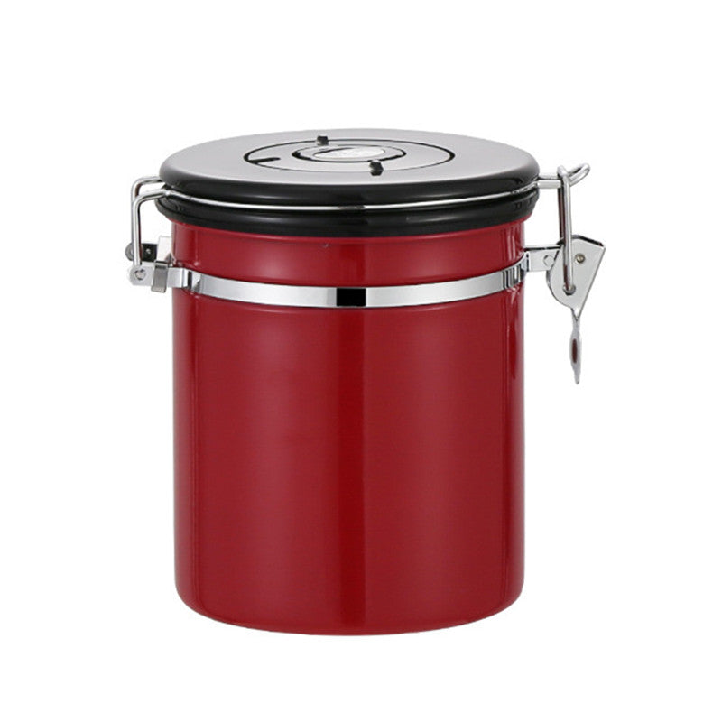 304 Stainless Steel Coffee Bean Storage Jar - Sealed Moisture-Proof Kitchen Storage for Tea and Cereal