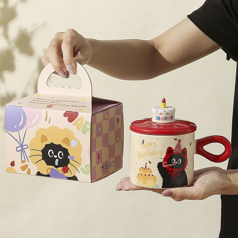 Gift Box for Birthday Cup - Handcrafted Breakfast Gift Box