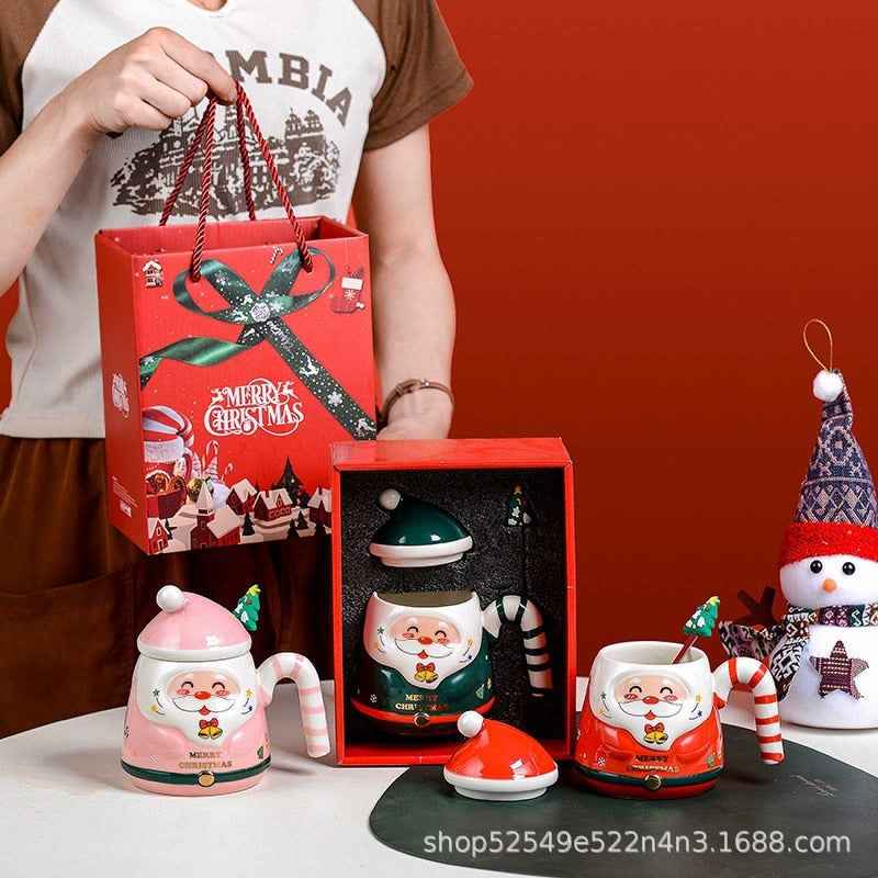 Creative Cartoon Santa Claus Cup Ceramic Cup Christmas Holiday Gift Hand-painted Water Cup Souvenir Mug