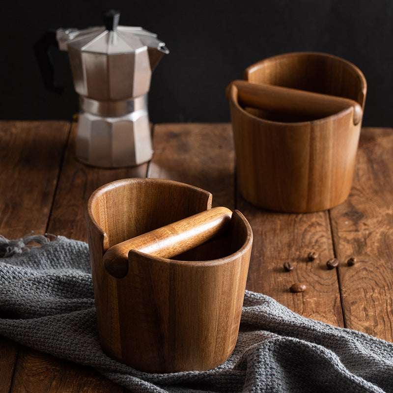 Acacia Wood Coffee Knock Box