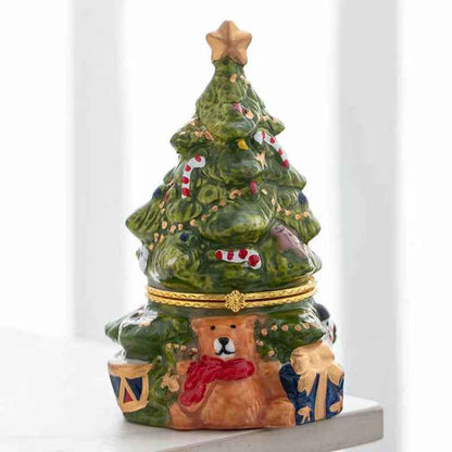 Ceramic Aromatherapy Box Christmas Tree Jewelry Box
