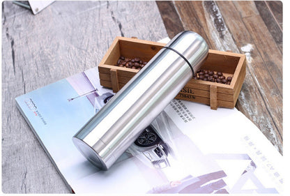 Stainless Steel Vacuum Flask - Insulated Travel Flask for Hot & Cold Beverages
