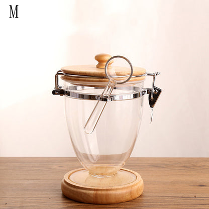 Oak Coffee Bean Canister