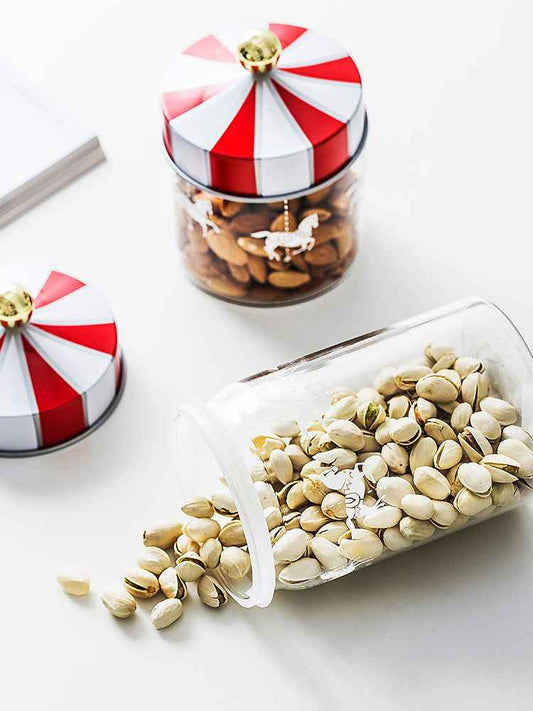 Nordic rotating wooden barrel canned sealed cans coffee food grain storage box kitchen container container